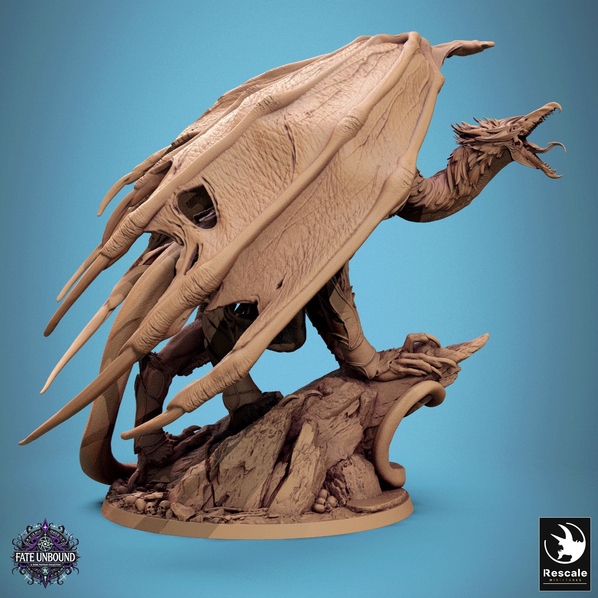 Tabletop RPG Miniature Zarkael, the Celestial Scourge 32mm Qumi Rescale Miniatures Quality Miniatures - Qumi Wargaming Mini Model Figure