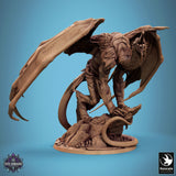 Monster Tabletop Miniature - Zarkael by Qumi, 3D printed resin tabletop miniature for RPGs, wargaming and painting