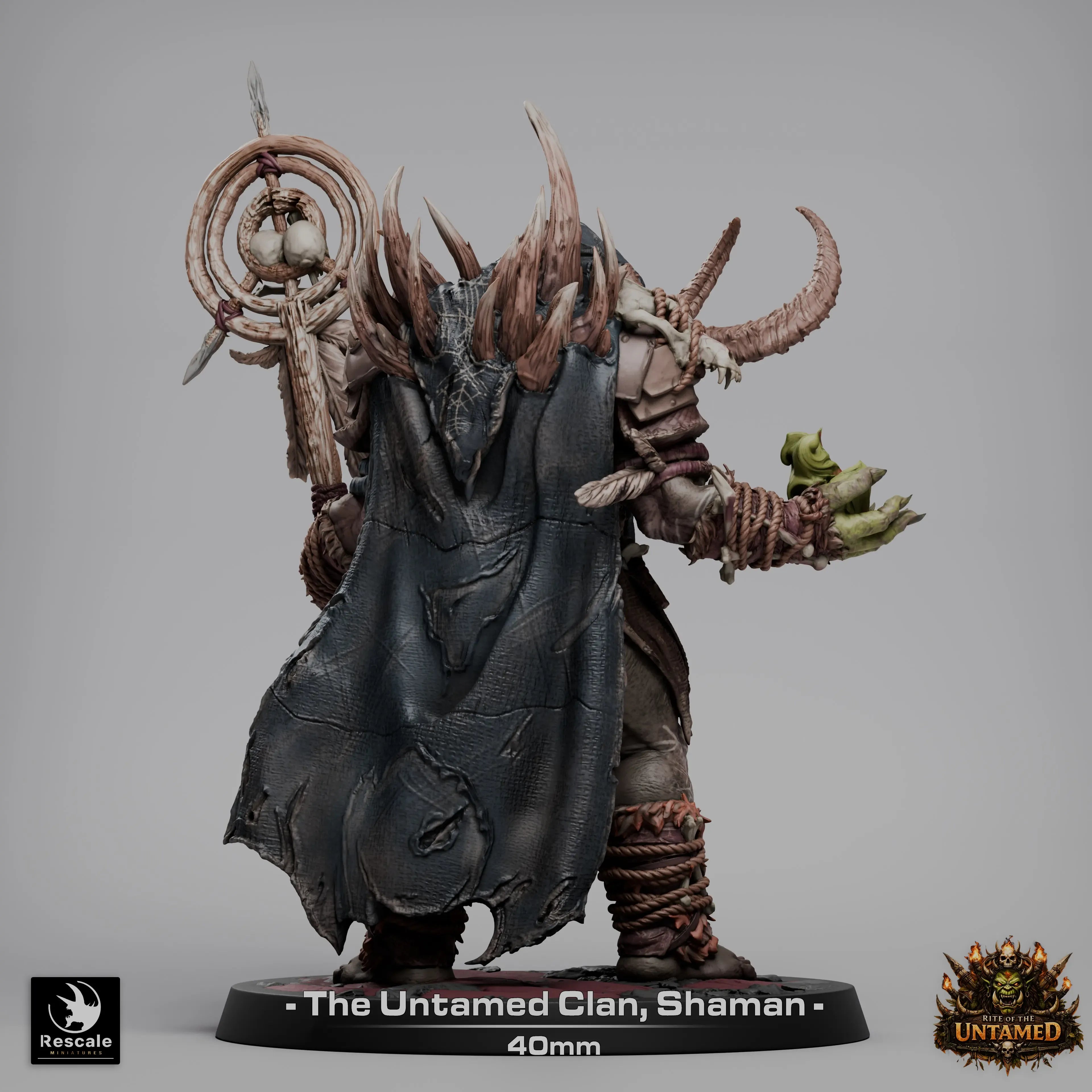 Tabletop RPG Orc Untamed Shaman Qumi Rescale Miniatures - Quality Miniatures - Qumi