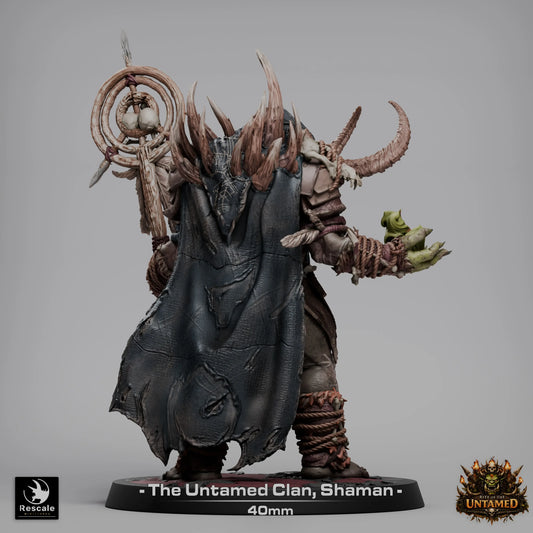 Tabletop RPG Orc Untamed Shaman Qumi Rescale Miniatures - Quality Miniatures - Qumi