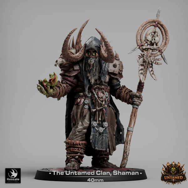 Tabletop Orc Untamed Shaman Qumi Rescale Miniatures