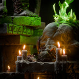 Orc Shaman Tabletop Miniature - Untamed Shaman XL by Qumi, 3D printed resin tabletop miniature for RPGs, wargaming and painting