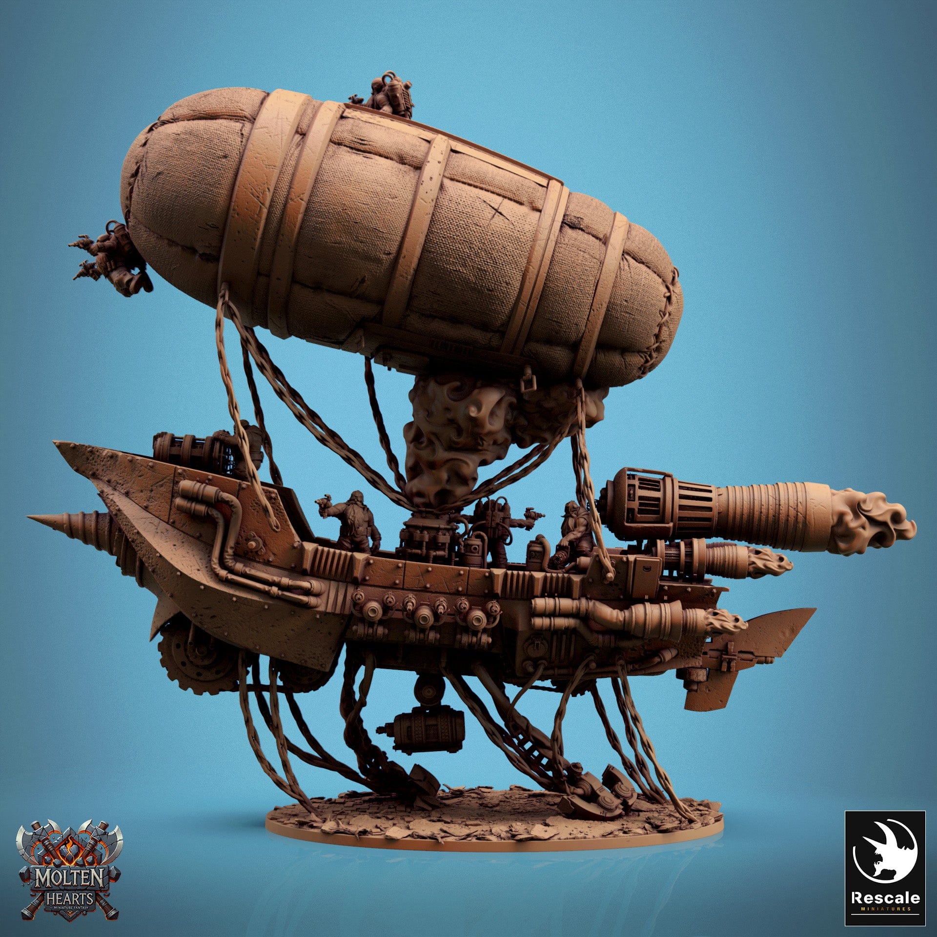 Tabletop RPG Vehicle Drakarion Airship - 32mm Qumi Rescale Miniatures Quality Miniatures - Qumi Wargaming Mini Model Figure