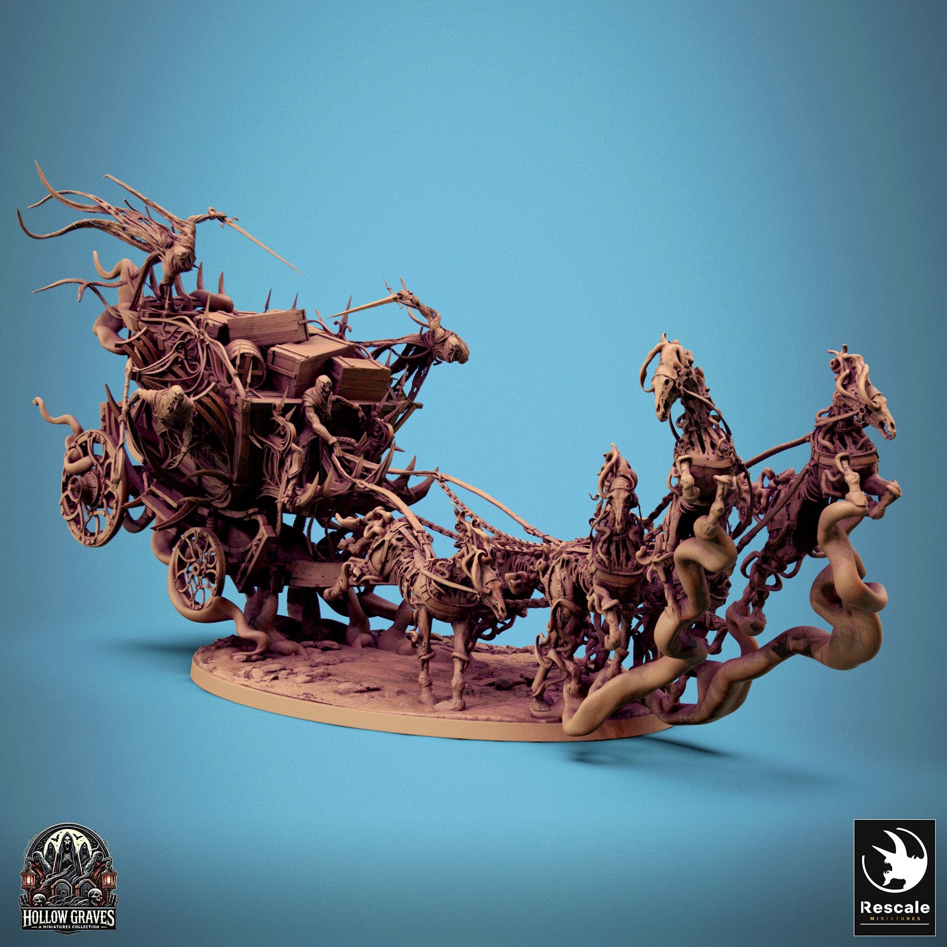 Tabletop RPG Vehicle Wraith Wagon - 32mm Qumi Rescale Miniatures Quality Miniatures - Qumi Wargaming Mini Model Figure