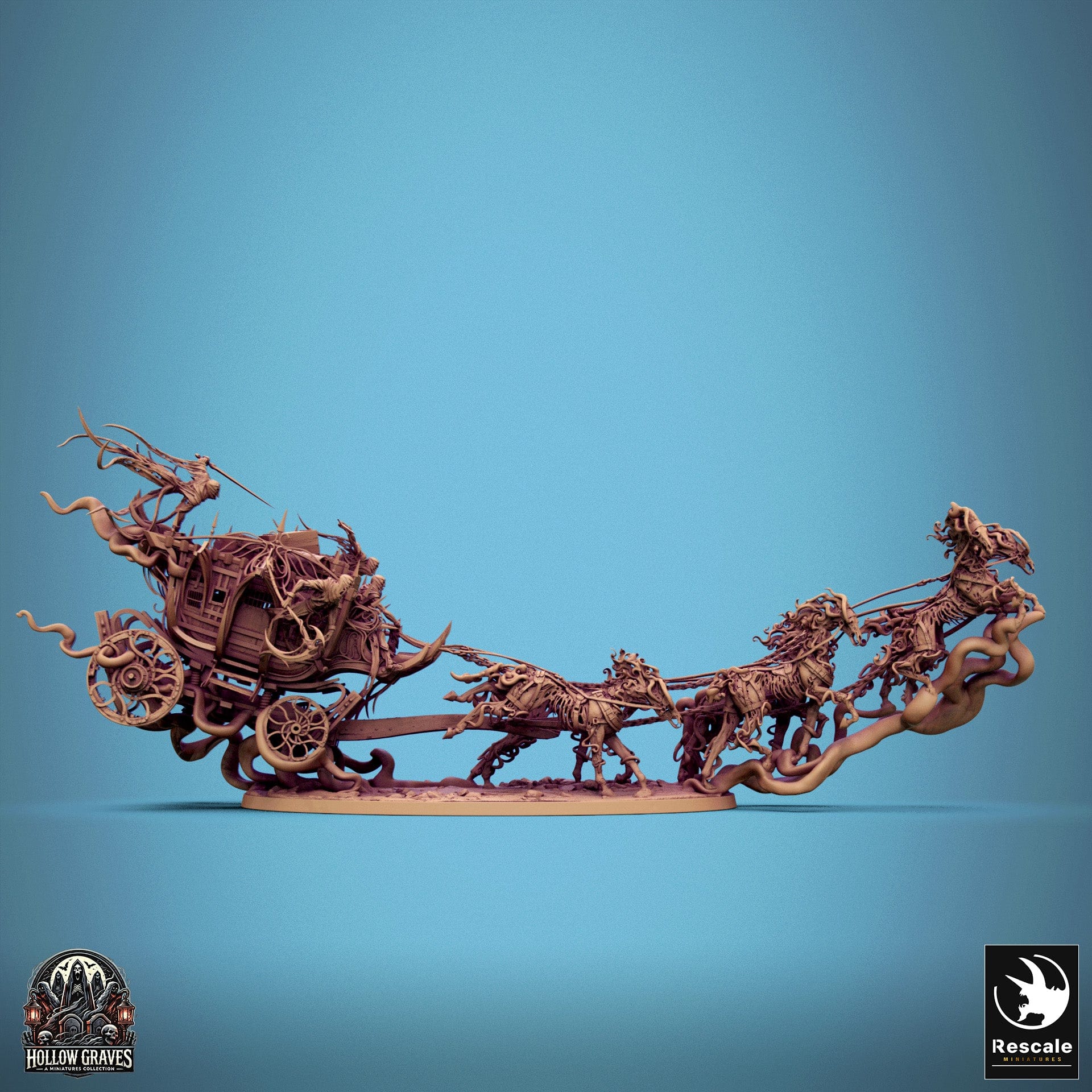 Tabletop RPG Vehicle Wraith Wagon - 32mm Qumi Rescale Miniatures Quality Miniatures - Qumi Wargaming Mini Model Figure