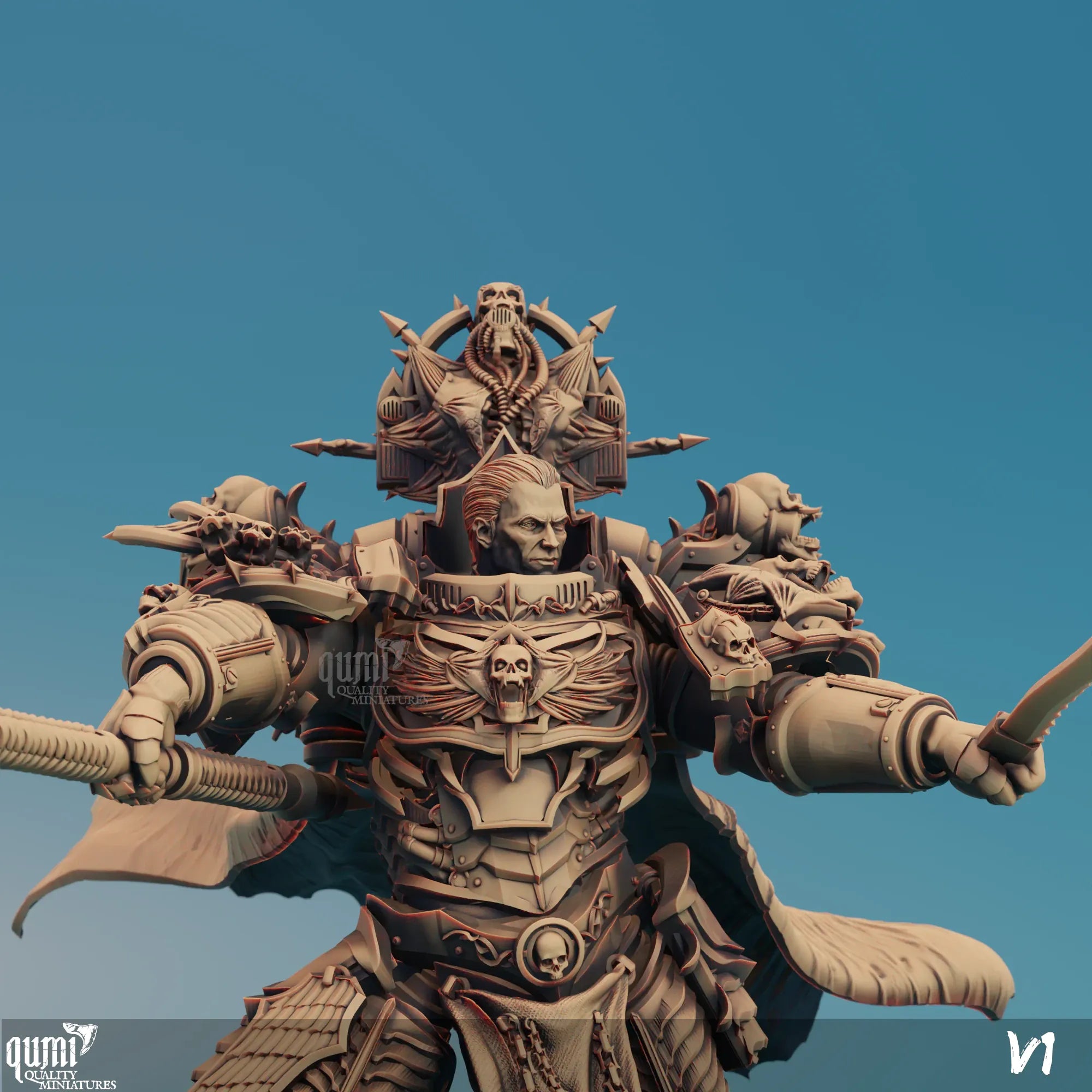 Dark Prince Qumi tabletop sci-fi collectible miniature by Quality Miniatures, featuring detailed 3D art for wargaming or RPG.