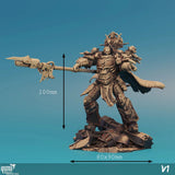 Produktdiagramm mit Maßangaben für die Dark Prince Space Warrior Figur