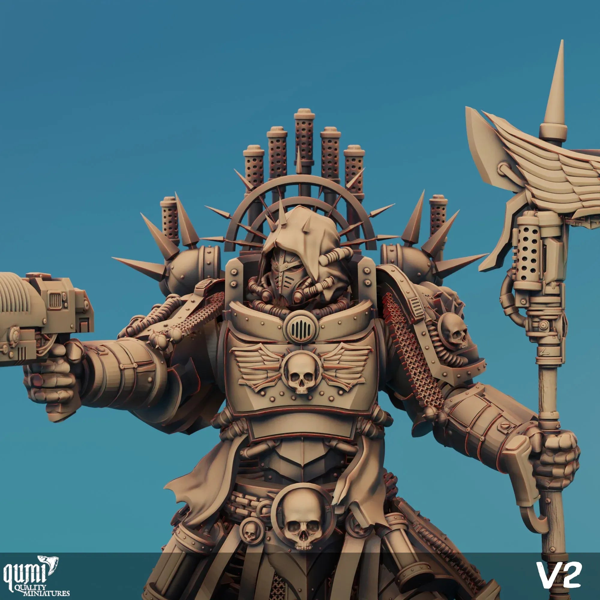 Tabletop sci-fi collectible Reaper AU Qumi 3D ArtGuy miniature by Quality Miniatures for wargaming and RPG campaigns.