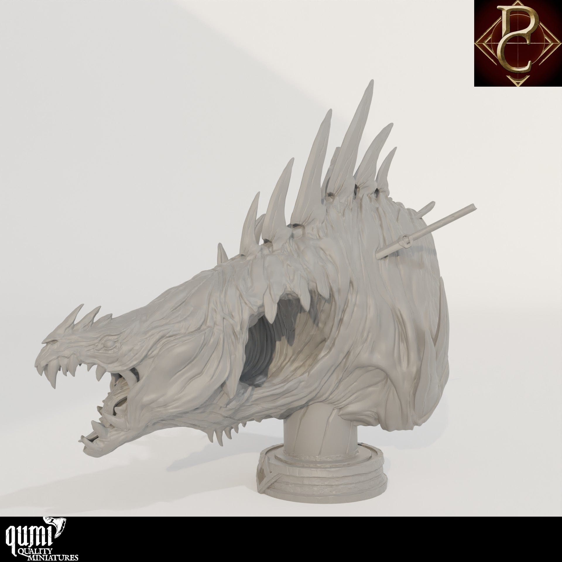 The Beast of Vaudange Bust - 32mm Tabletop RPG Mini - Qumi - Parasite Collectibles Quality Miniatures - Qumi Wargaming Mini Model Figure