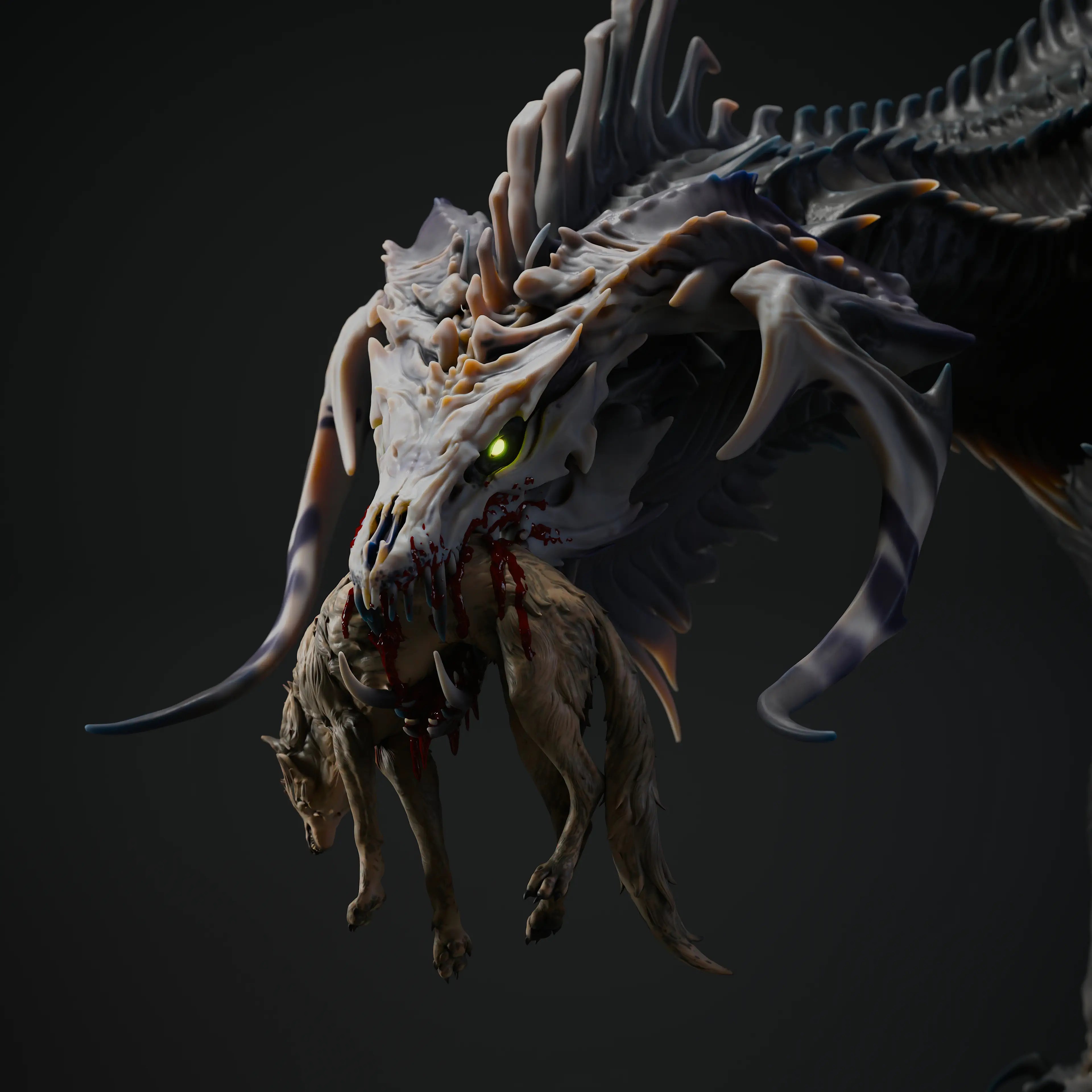 Rescaled miniature diorama of The Black Dragon's Hunt by Quality Miniatures, featuring detailed tabletop miniature for wargaming and RPG.