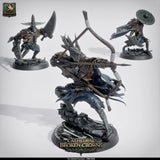 Kathedralen-Jäger Waldläufer Miniatur in dynamischer Pose mit Bogen auf 32mm Base