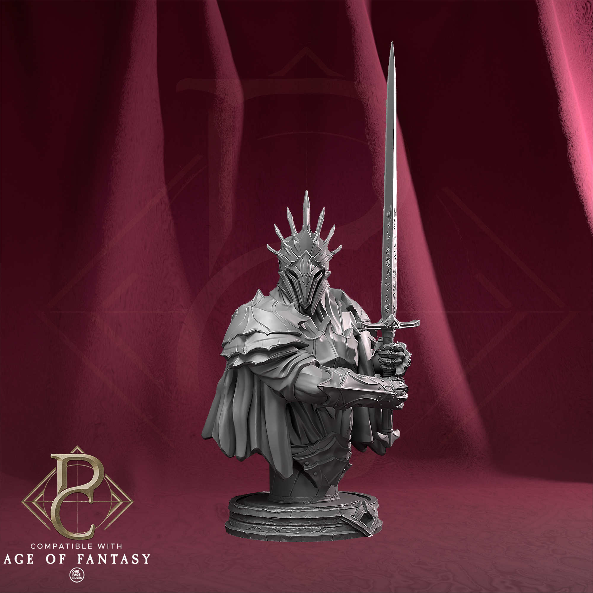 The Shadowed King - Bust - 75mm 110mm Qumi Parasite Collectibles Quality Miniatures - Qumi Wargaming Mini Model Figure