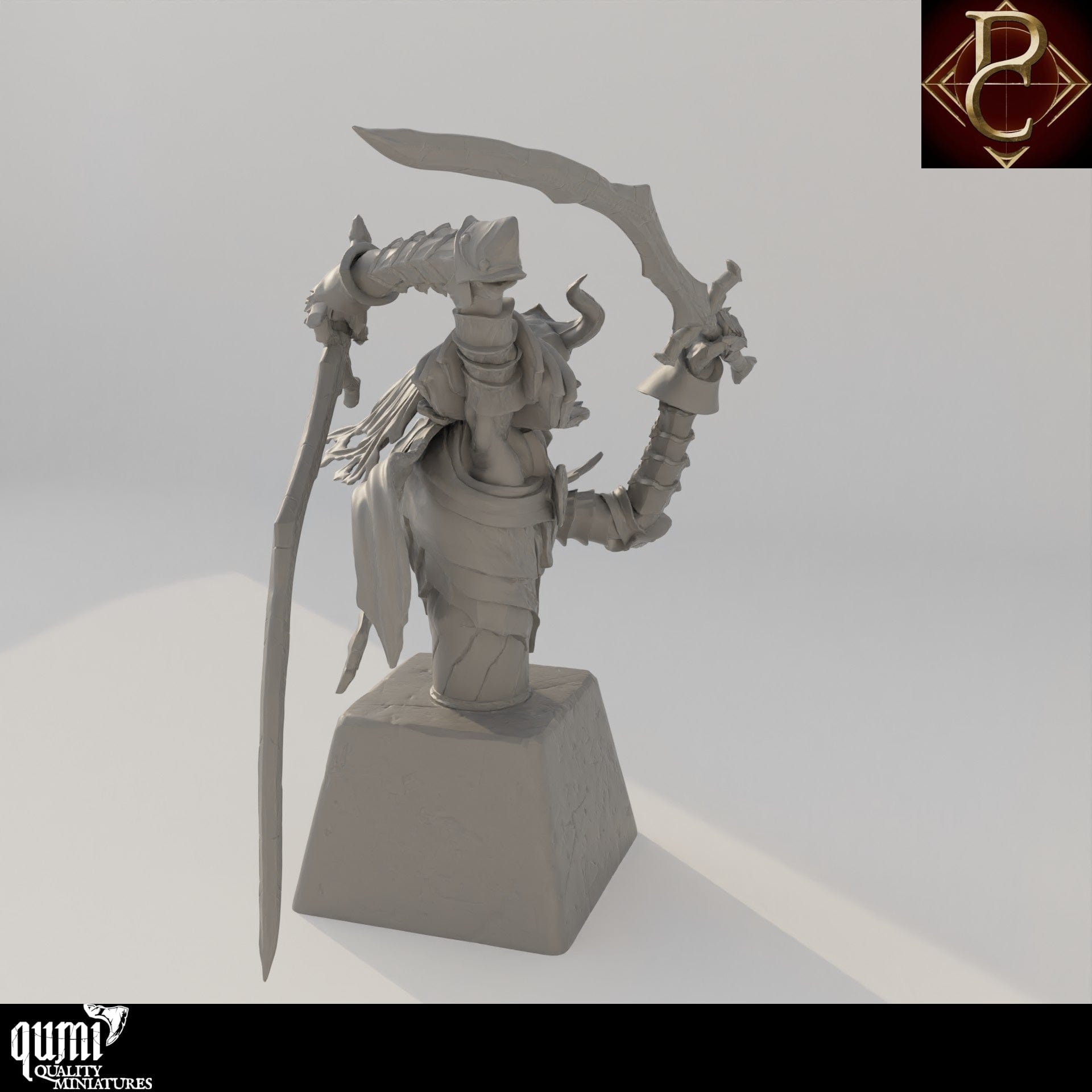 The Sorrow of Terrimor Bust - 75mm 110mm Qumi - Parasite Collectibles Quality Miniatures - Qumi Wargaming Mini Model Figure