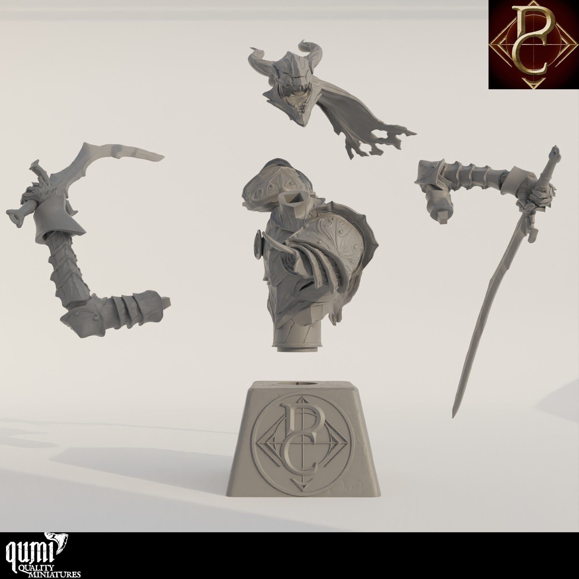 The Sorrow of Terrimor Bust - 75mm 110mm Qumi - Parasite Collectibles Quality Miniatures - Qumi Wargaming Mini Model Figure
