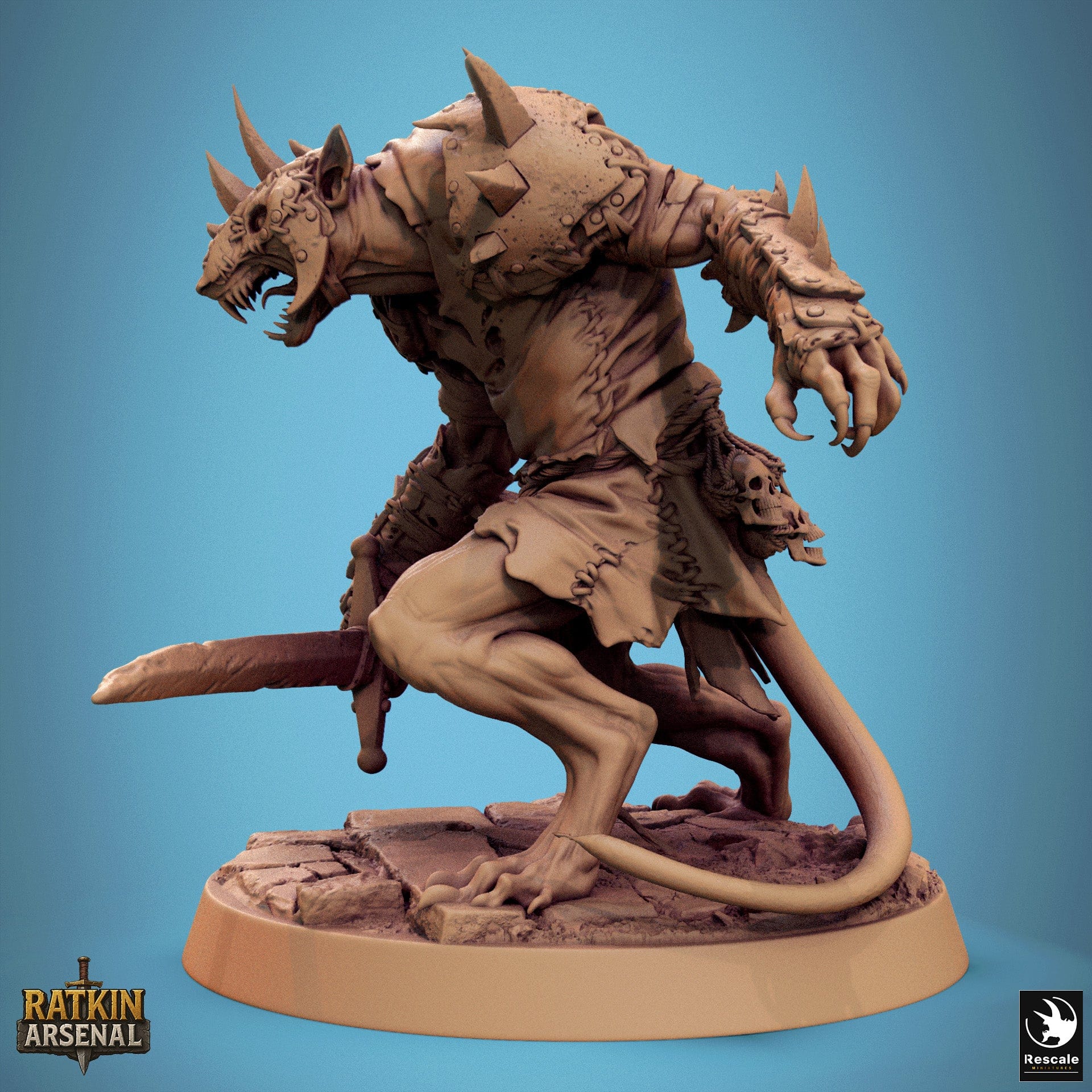 Fantasy Humanoid Rat Folk Soldiers 32mm Rescale Miniatures Thirst Sword Quality Miniatures - Qumi Wargaming Mini Model Figure