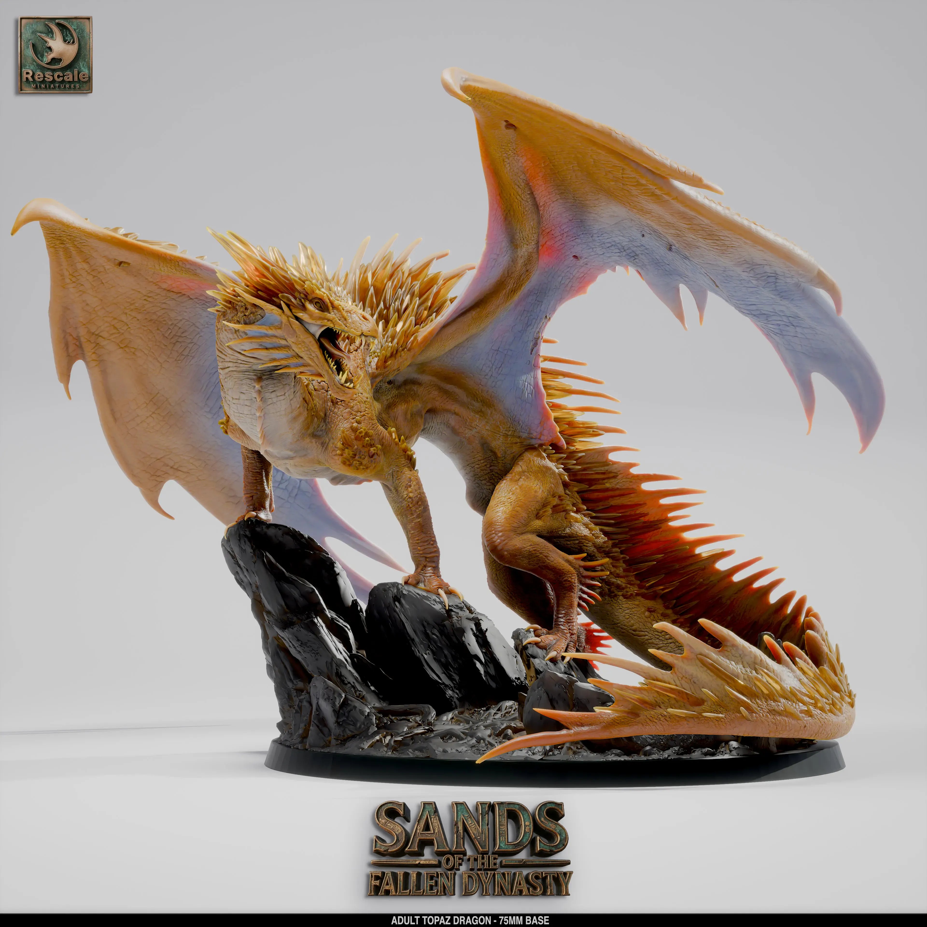 Topaz Adult Dragon Miniature Qumi Rescale Miniatures
