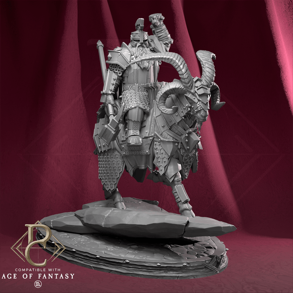 Tabletop-Miniatur – Stormkeeper Torbjorn on Goat | Qumi