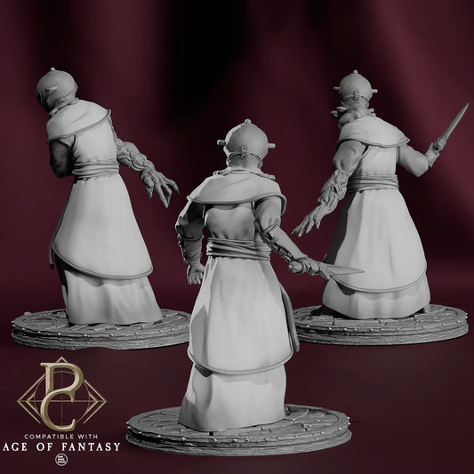 Undead Miniature Chainbound Initiate 32mm Parasite Collectibles - Quality Miniatures - Qumi