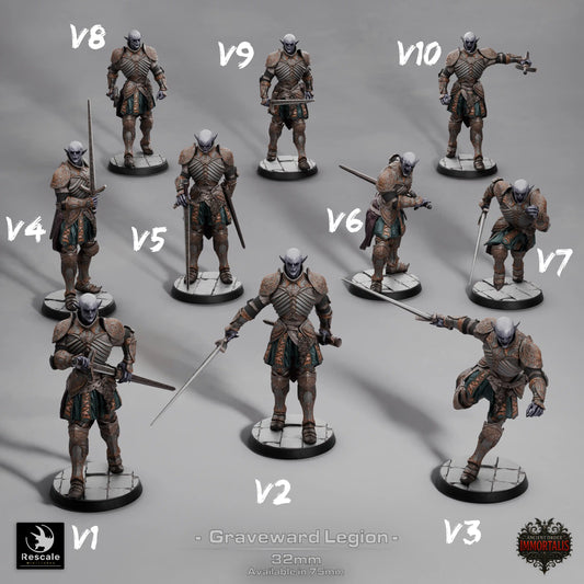 Undead Tabletop Monster Graveward Legion Rescale Miniatures - Quality Miniatures - Qumi