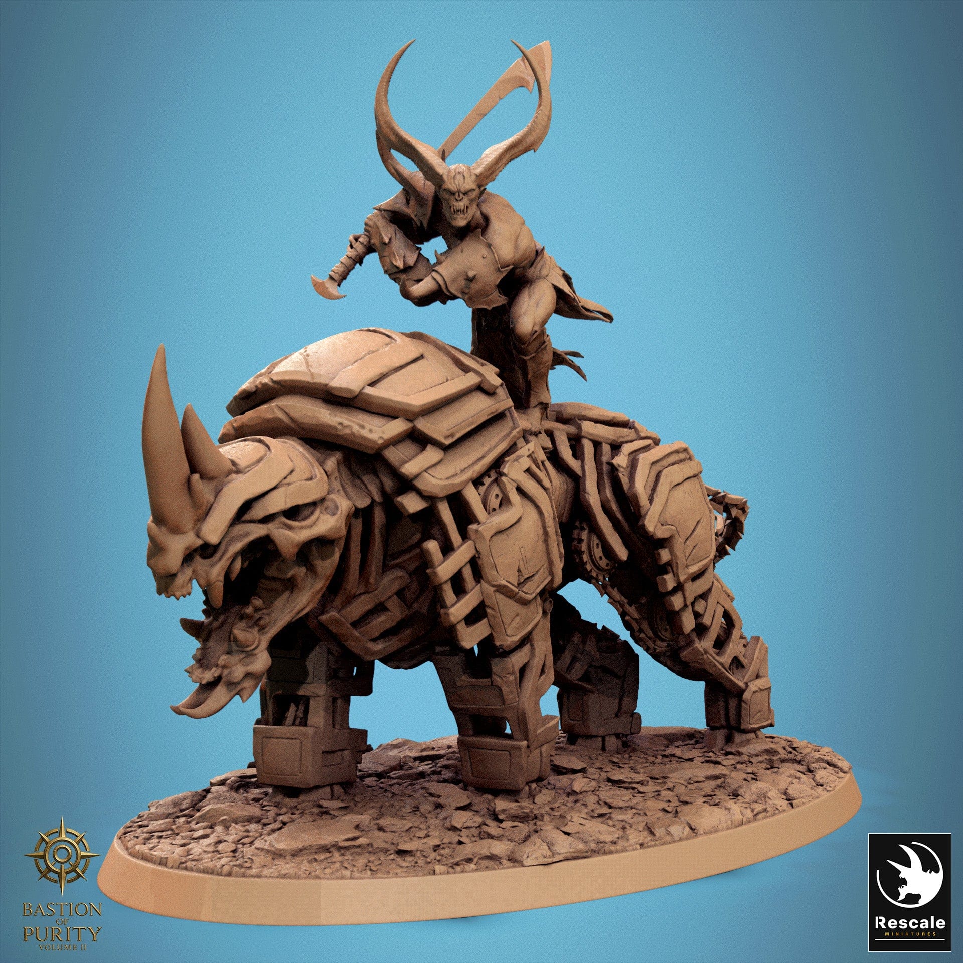 Fantasy Creature Iron Hell Rider 32mm Rescale Miniatures - Quality Miniatures - Qumi
