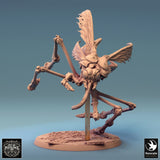 Vorderansicht der Dravon Kreaturen-Miniatur mit großen Facettenaugen und scharfen Mandibeln.