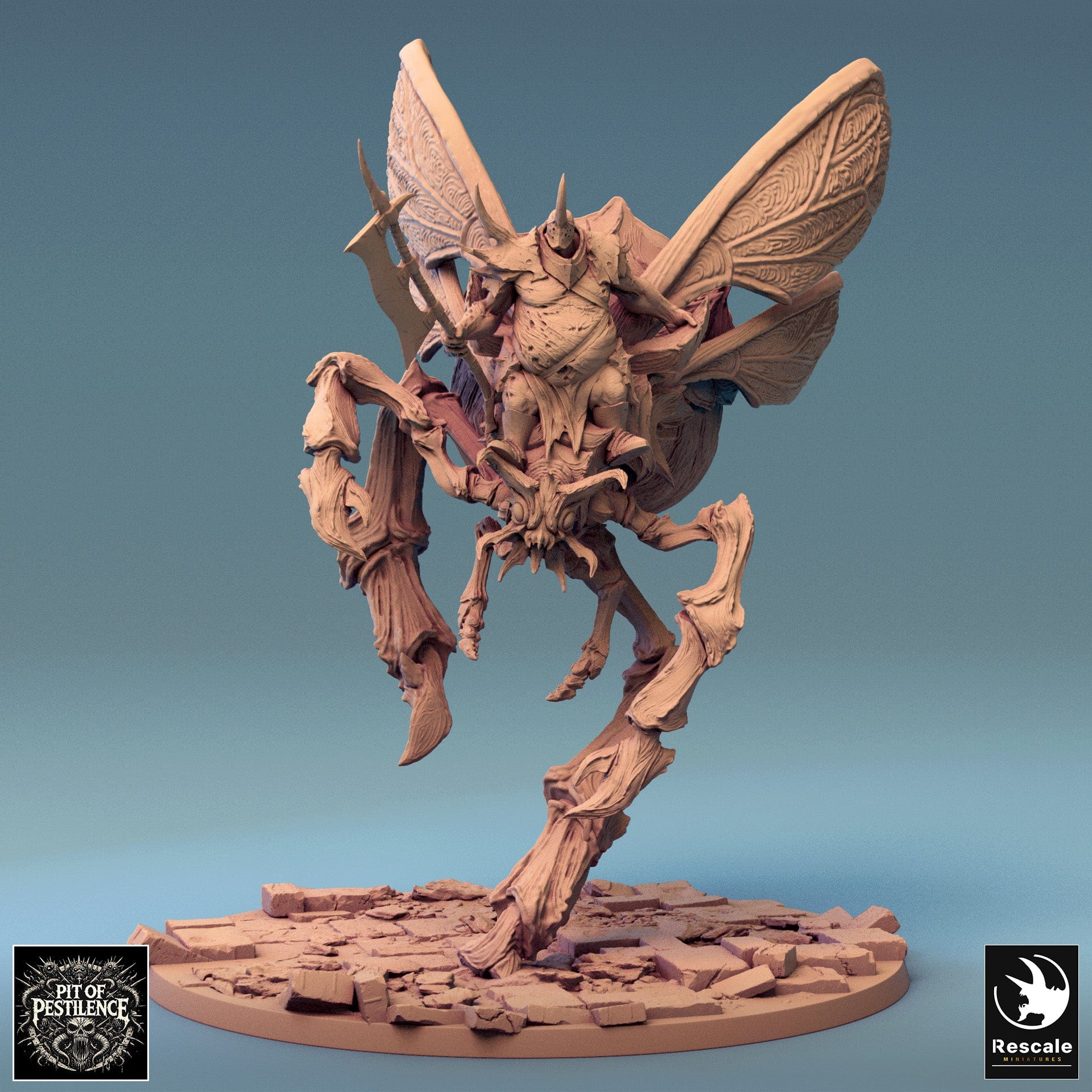 Tabletop RPG Miniature Kharax - 32mm Qumi - Rescale Miniatures V1 attack / mounted Quality Miniatures - Qumi Wargaming Mini Model Figure