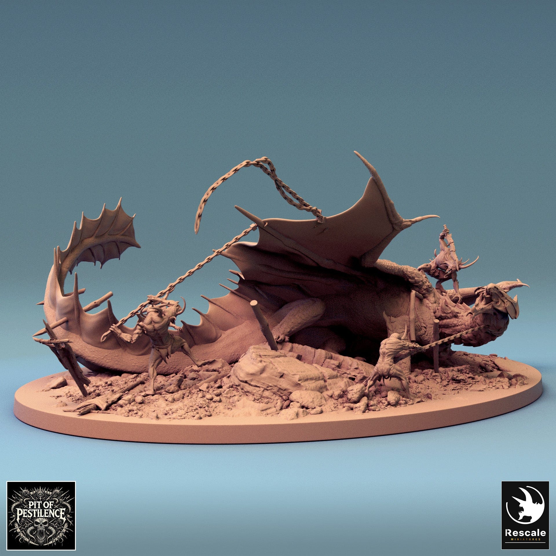 Tabletop RPG Miniature Brass Dragon - 32mm Qumi - Rescale Miniatures V1 battle Quality Miniatures - Qumi Wargaming Mini Model Figure