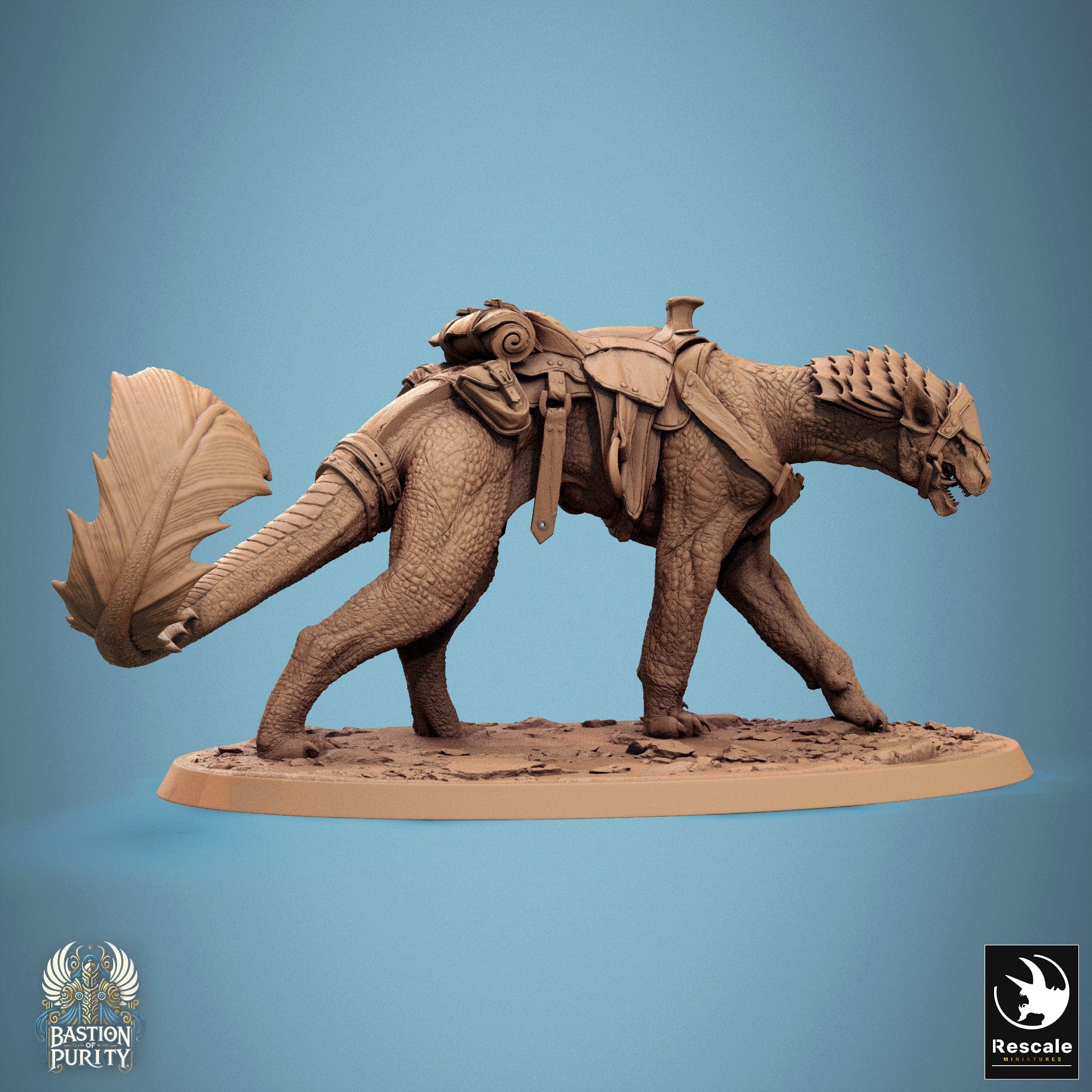 Tabletop RPG Miniature Solaris Panthera - 32mm Qumi - Rescale Miniatures V1 Bully / saddle Quality Miniatures - Qumi Wargaming Mini Model Figure