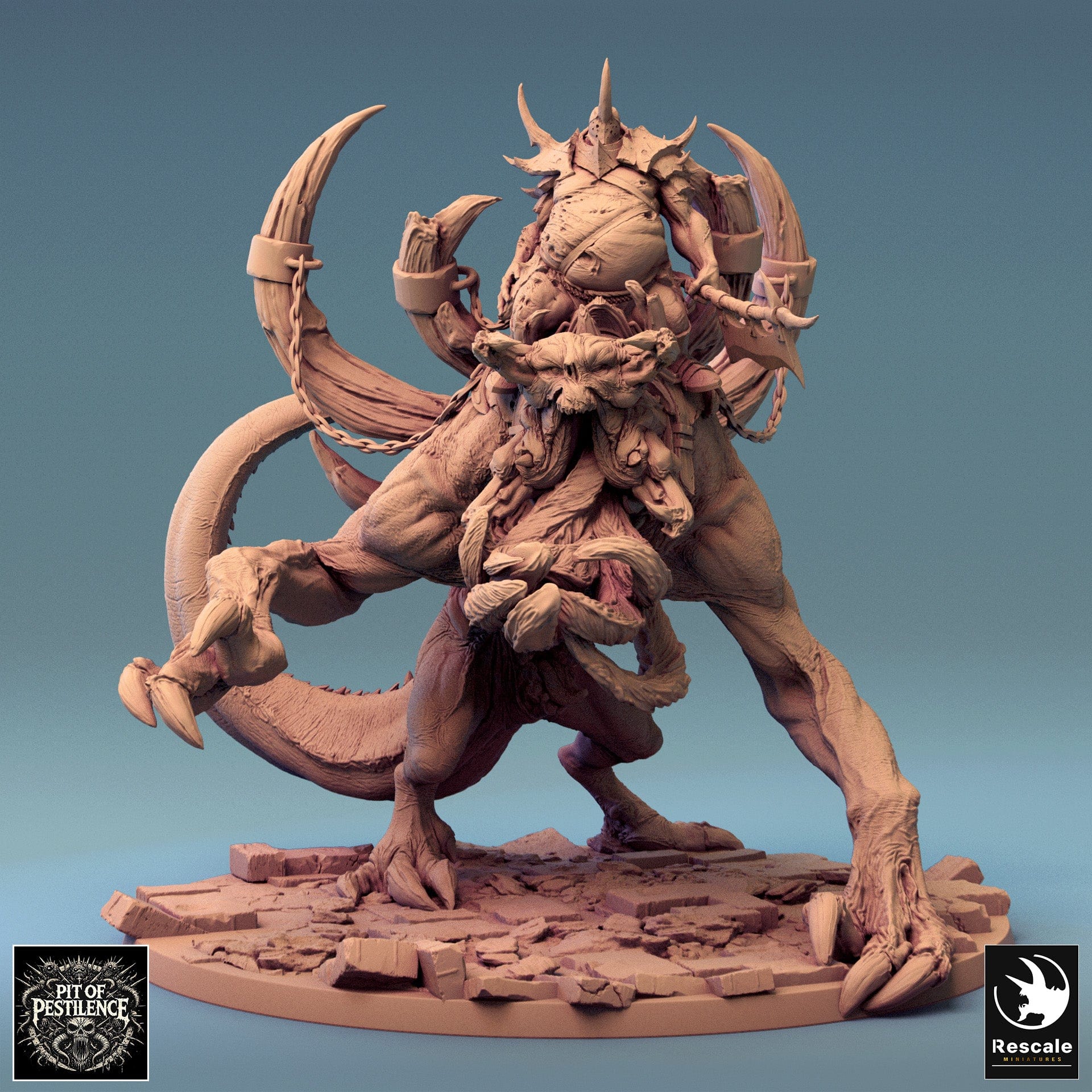 Tabletop RPG Miniature Vorathe - 32mm Qumi - Rescale Miniatures V1 guard / mounted Quality Miniatures - Qumi Wargaming Mini Model Figure