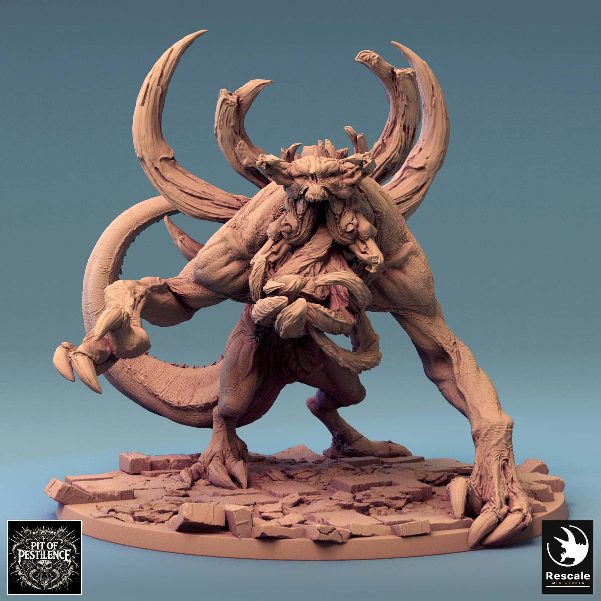 Tabletop RPG Miniature Vorathe - 32mm Qumi - Rescale Miniatures V1 guard / wild Quality Miniatures - Qumi Wargaming Mini Model Figure