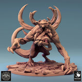 Side view of the monster in a dynamic stance, ready for tabletop gaming.