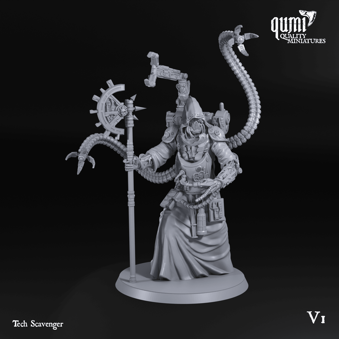 Tabletop RPG Miniature Space Warrior TechScavenger V1 Quality Miniatures - Qumi Wargaming Mini Model Figure
