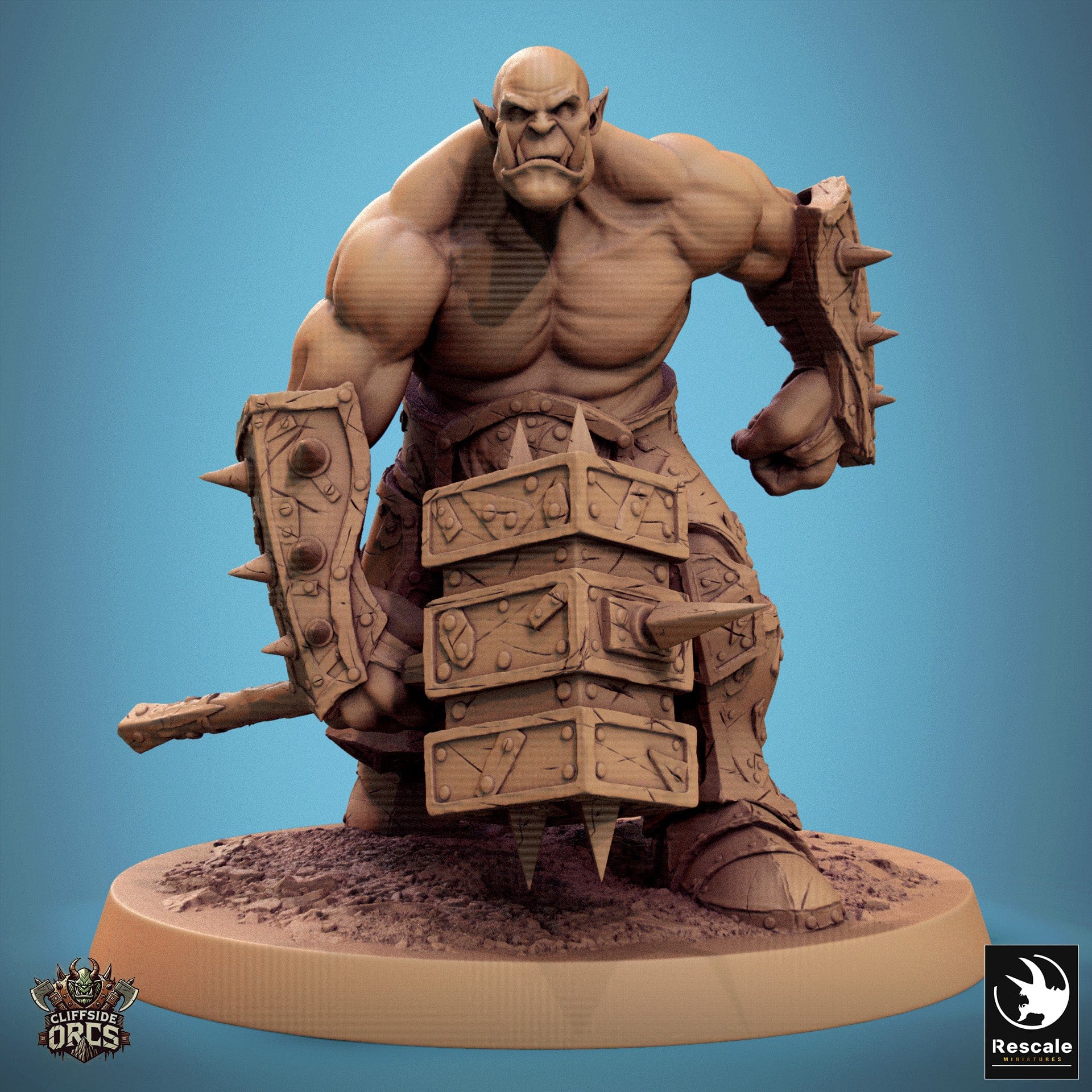 Tabletop RPG Miniature Brutal Orc - 32mm Qumi Rescale Miniatures V10 Brutal Orc Walk - Hammer Quality Miniatures - Qumi Wargaming Mini Model Figure