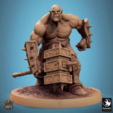 Brutal Orc Tabletop Miniatures by Qumi, 3D printed resin tabletop miniature for RPGs, wargaming and painting