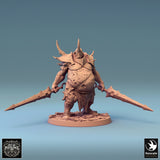 Humanoid Executioner Tabletop Miniatures by Qumi, 3D printed resin tabletop miniature for RPGs, wargaming and painting