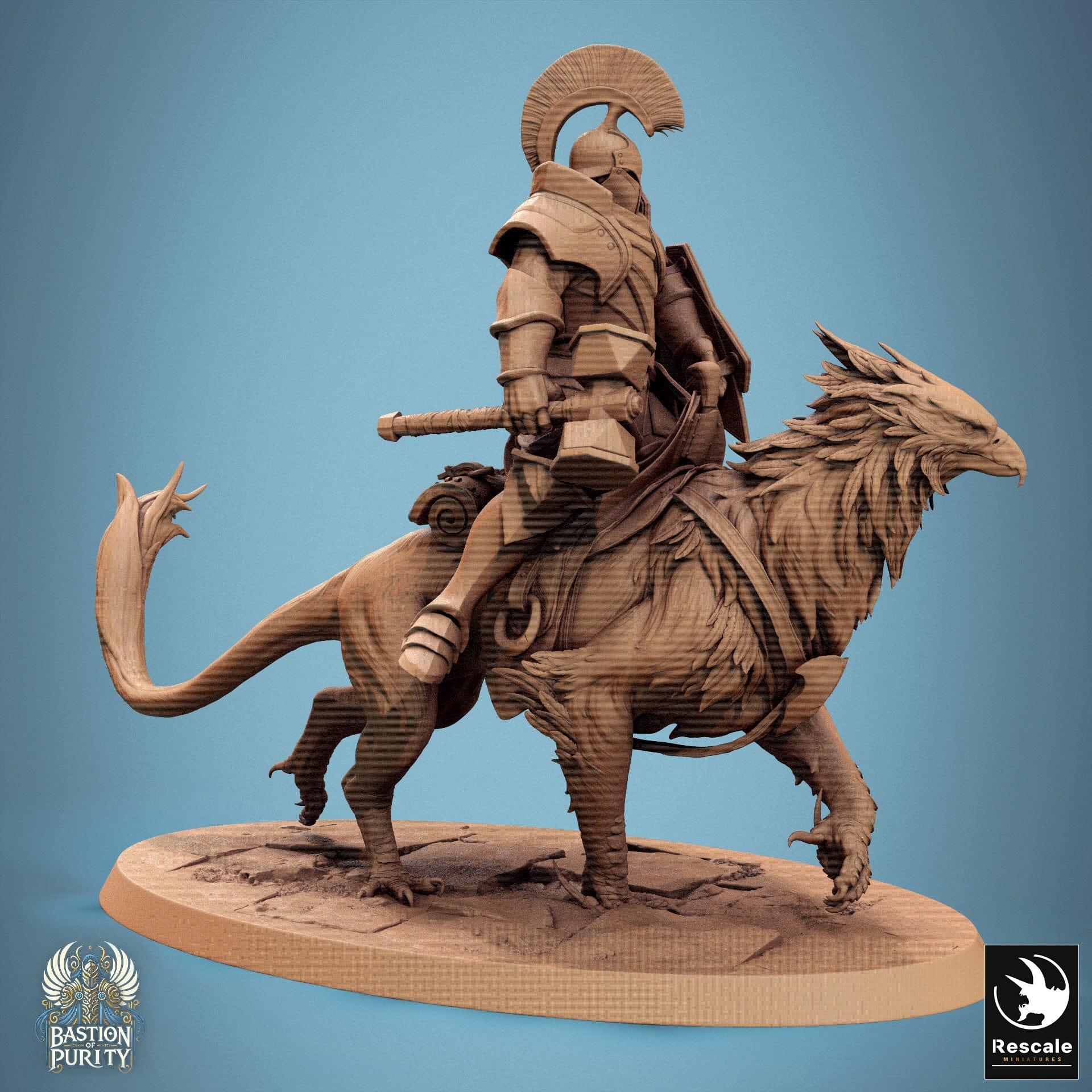 Tabletop RPG Miniature Gryph - 32mm Qumi - Rescale Miniatures V10 Walk / mounted Quality Miniatures - Qumi Wargaming Mini Model Figure