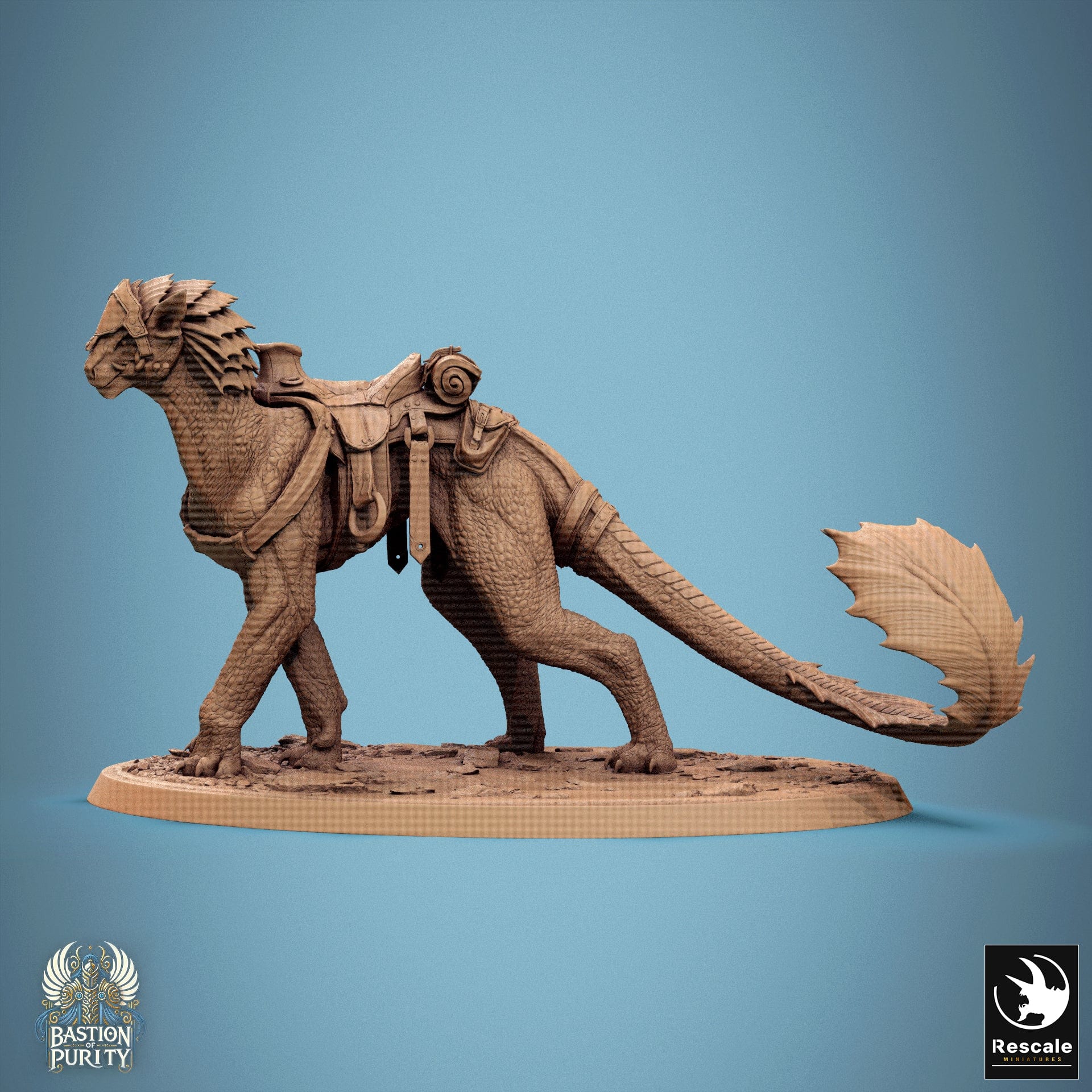 Tabletop RPG Miniature Solaris Panthera - 32mm Qumi - Rescale Miniatures V10 Walk / saddle Quality Miniatures - Qumi Wargaming Mini Model Figure