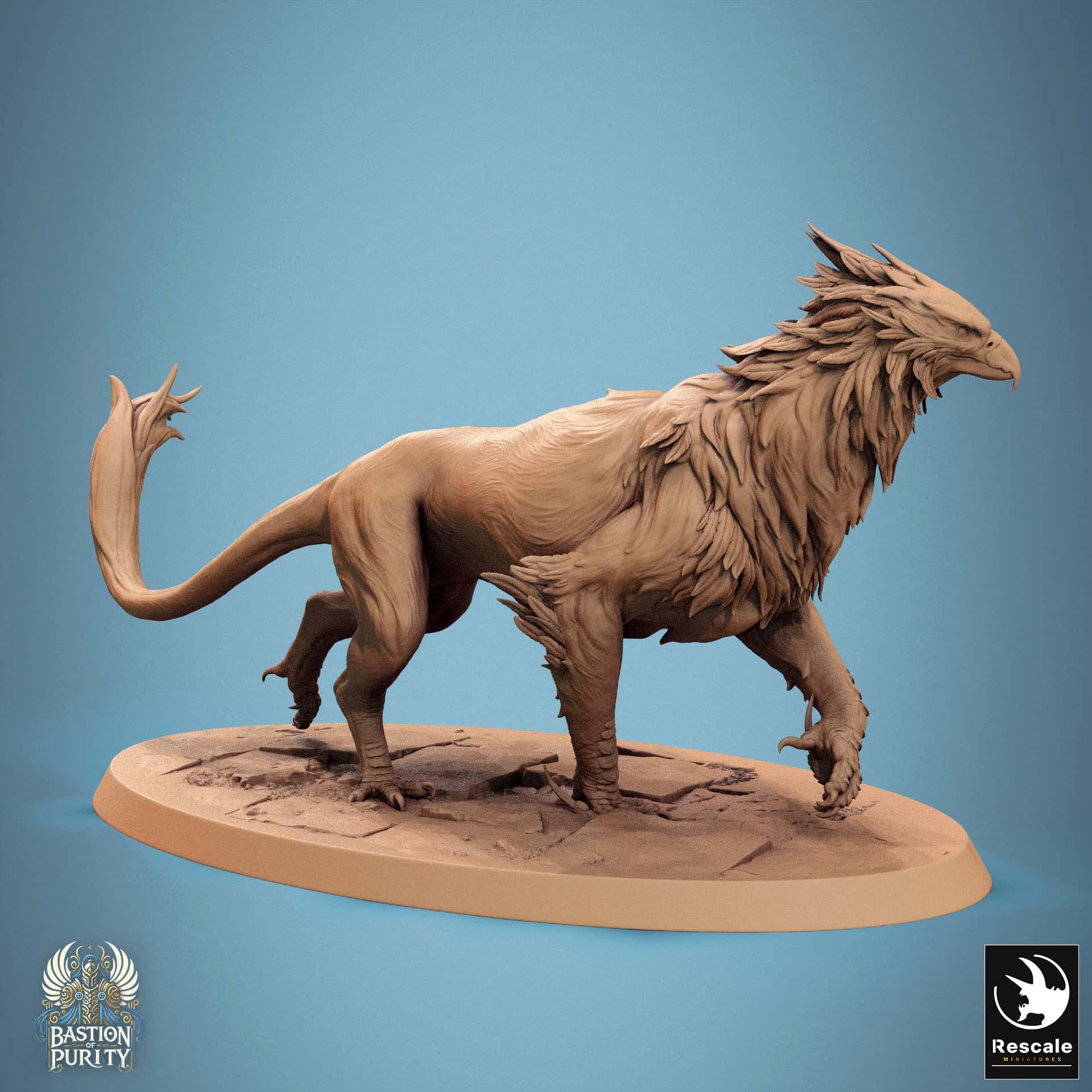 Tabletop RPG Miniature Gryph - 32mm Qumi - Rescale Miniatures V10 Walk / wild Quality Miniatures - Qumi Wargaming Mini Model Figure