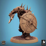 Infantry Orc Tabletop Miniatures by Qumi, 3D printed resin tabletop miniature for RPGs, wargaming and painting