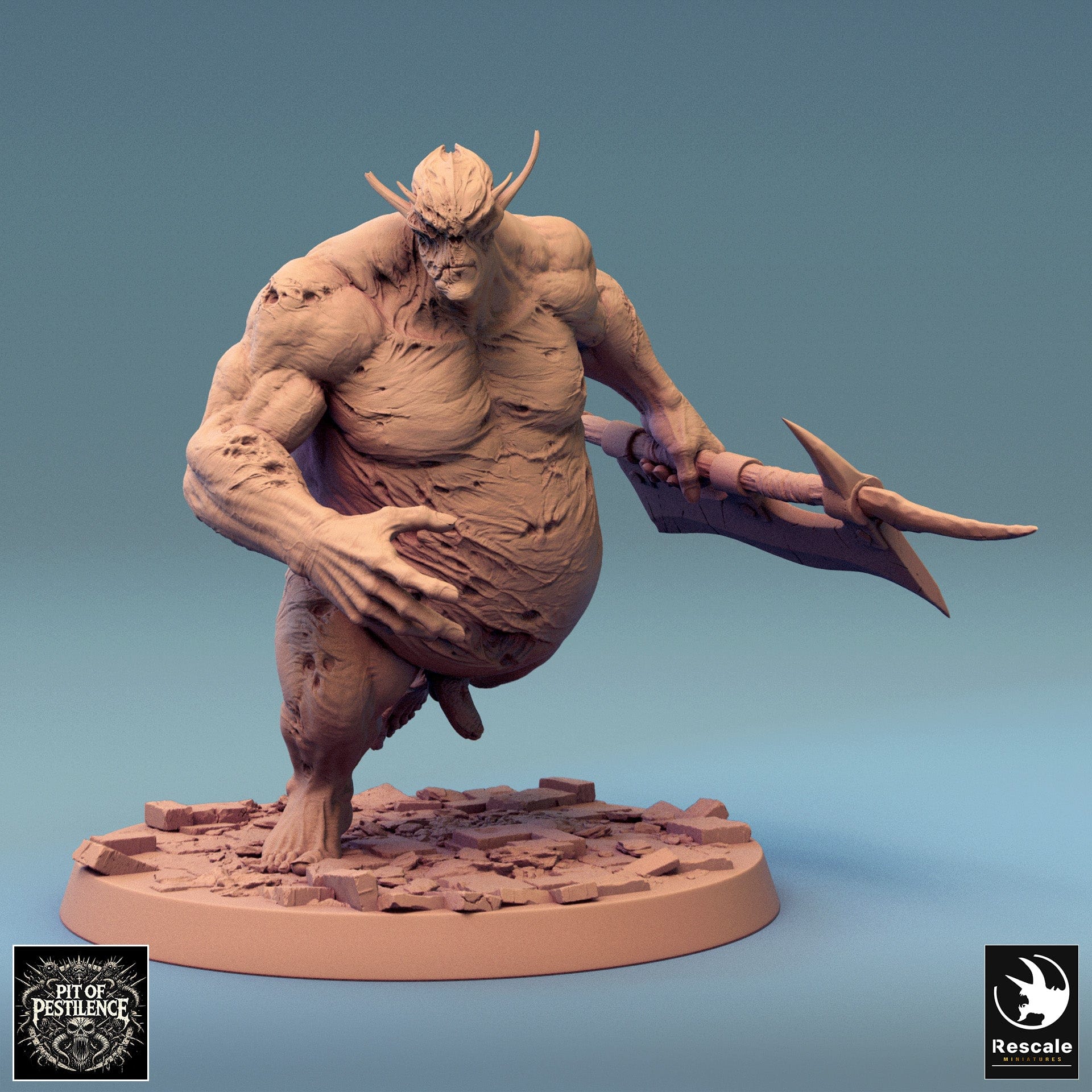 Tabletop RPG Miniature Executioner - 32mm Qumi - Rescale Miniatures V11 naked Quality Miniatures - Qumi Wargaming Mini Model Figure