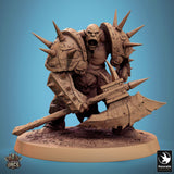 Brutal Orc Tabletop Miniatures by Qumi, 3D printed resin tabletop miniature for RPGs, wargaming and painting