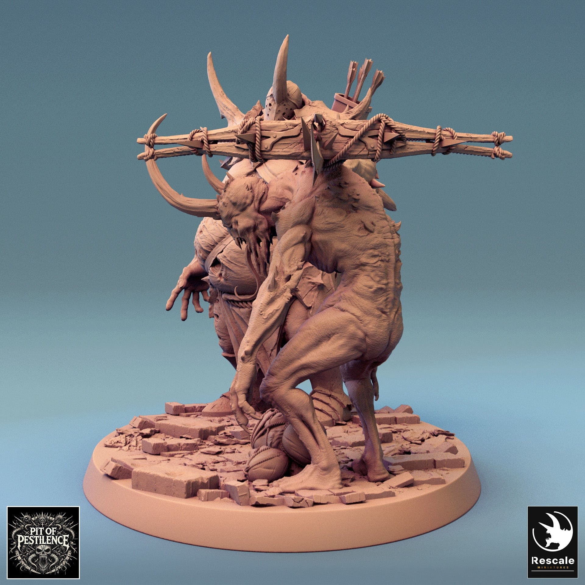 Tabletop RPG Miniature Executioner - 32mm Qumi - Rescale Miniatures V12 special crossbow Quality Miniatures - Qumi Wargaming Mini Model Figure