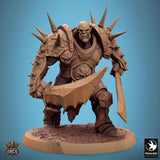 Brutal Orc Tabletop Miniatures by Qumi, 3D printed resin tabletop miniature for RPGs, wargaming and painting