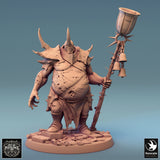 Humanoid Executioner Tabletop Miniatures by Qumi, 3D printed resin tabletop miniature for RPGs, wargaming and painting