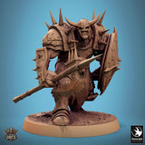Infantry Orc Tabletop Miniatures by Qumi, 3D printed resin tabletop miniature for RPGs, wargaming and painting