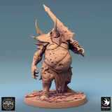 Humanoid Executioner Tabletop Miniatures by Qumi, 3D printed resin tabletop miniature for RPGs, wargaming and painting