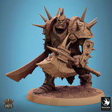 Brutal Orc Tabletop Miniatures by Qumi, 3D printed resin tabletop miniature for RPGs, wargaming and painting