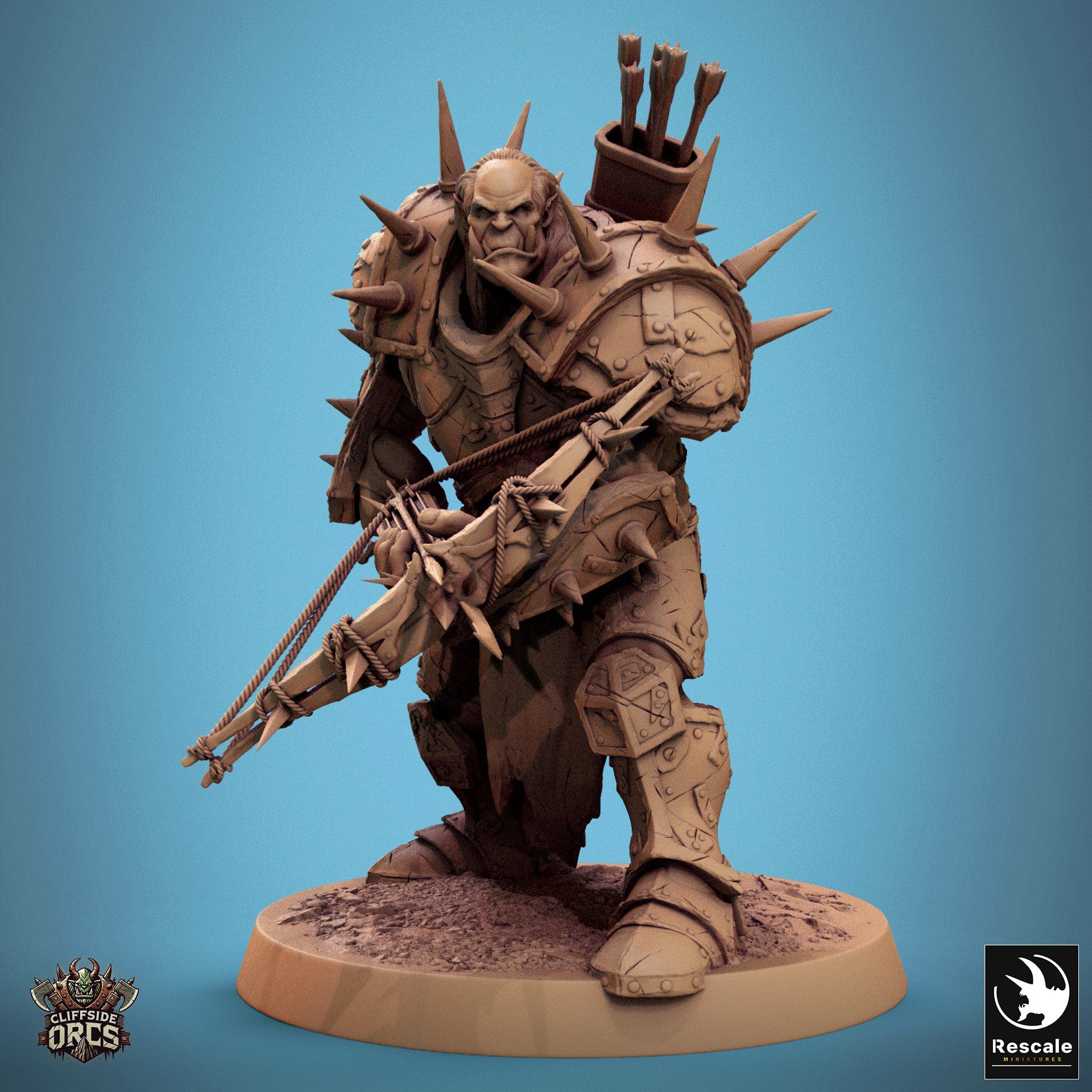 Tabletop RPG Miniature Infantry Orc - 32mm Qumi Rescale Miniatures V17 Ready - Crossbow Quality Miniatures - Qumi Wargaming Mini Model Figure