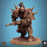 Infantry Orc Tabletop Miniatures by Qumi, 3D printed resin tabletop miniature for RPGs, wargaming and painting