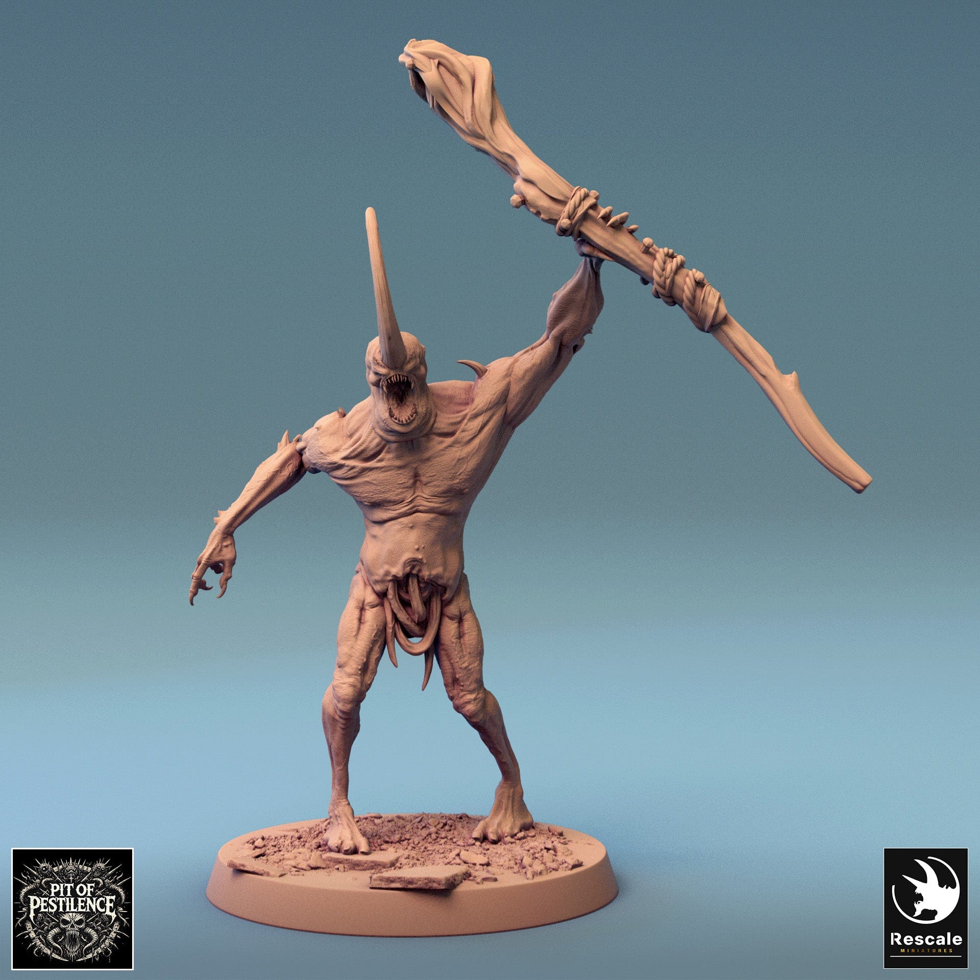 Tabletop RPG Miniature Putrid Servants - 32mm Qumi - Rescale Miniatures V18 stance scepter Quality Miniatures - Qumi Wargaming Mini Model Figure